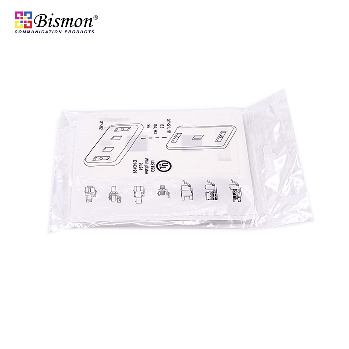 2 Port RJ45 Face Plate/Wall Plate(แผงหน้ากาก 2 ช่อง สำหรับคอม)